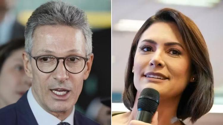 Zema diz que Michelle Bolsonaro é avaliada para compor sua chapa como vice
