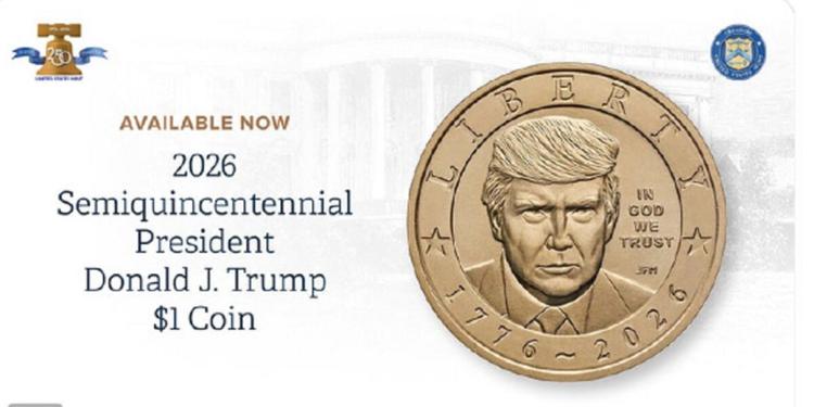 In circolazione la moneta d’oro da 1 dollaro con l'effigie di Trump