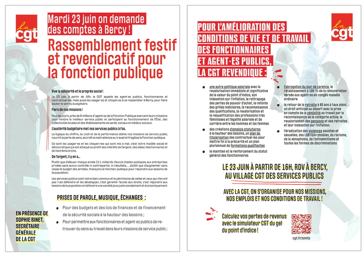 tract rassemblement fonction pulique
