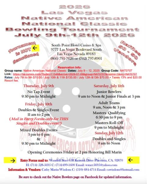2026 Las Vegas Native American National Classic Bowling Tournament