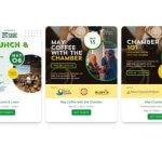 screenshot of upcoming North Charleston Chamber events on their website