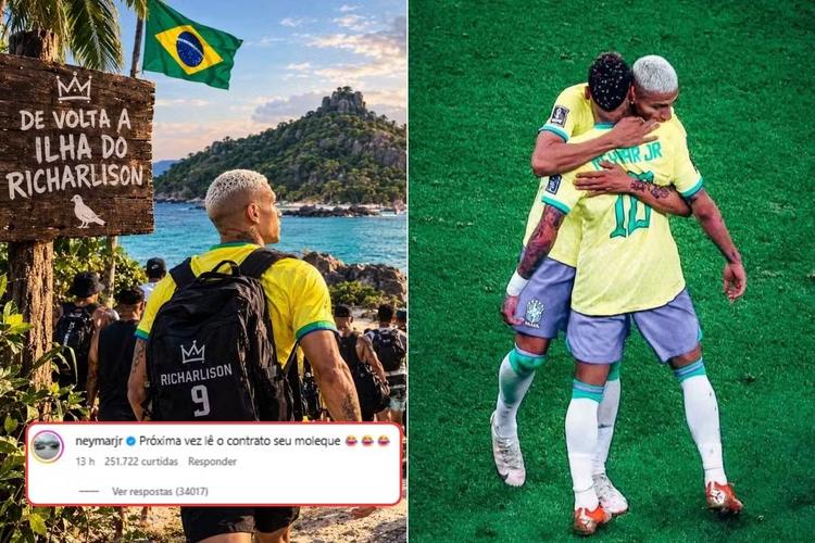 Neymar reage a post de Richarlison que ironizou fuga de Flávio Bolsonaro; entenda