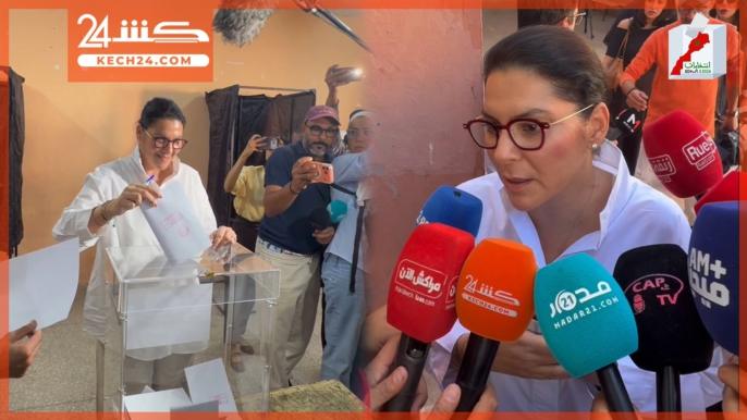بالڤيديو.. المنصوري بعد الإدلاء بصوتها: كنتمناو تكون مشاركة مهمة والله يعطي لي فيه الخير لبلادنا