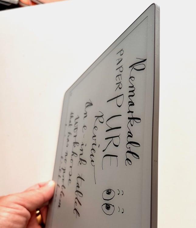 The Remarkable Paper Pure on its side
