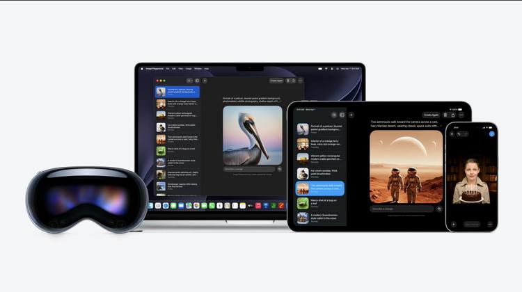 image playground on vision pro, macbook, ipad, and iphone