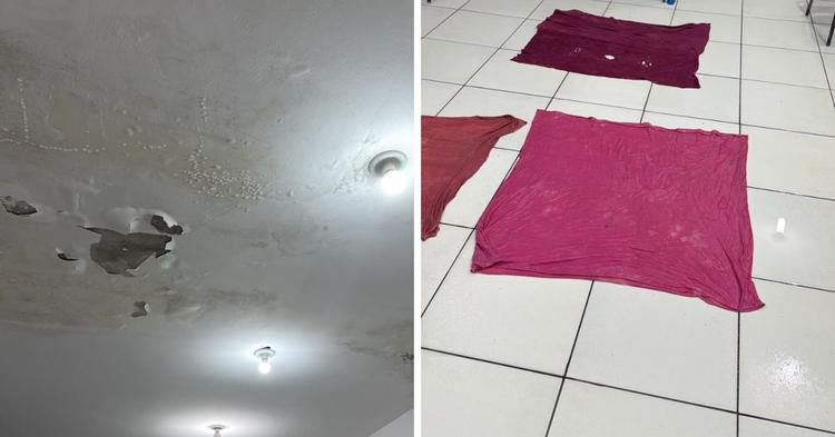 Vídeo: infiltrações deixam salas de aula com piso molhado em escola de Itapema; prefeitura garante reparos