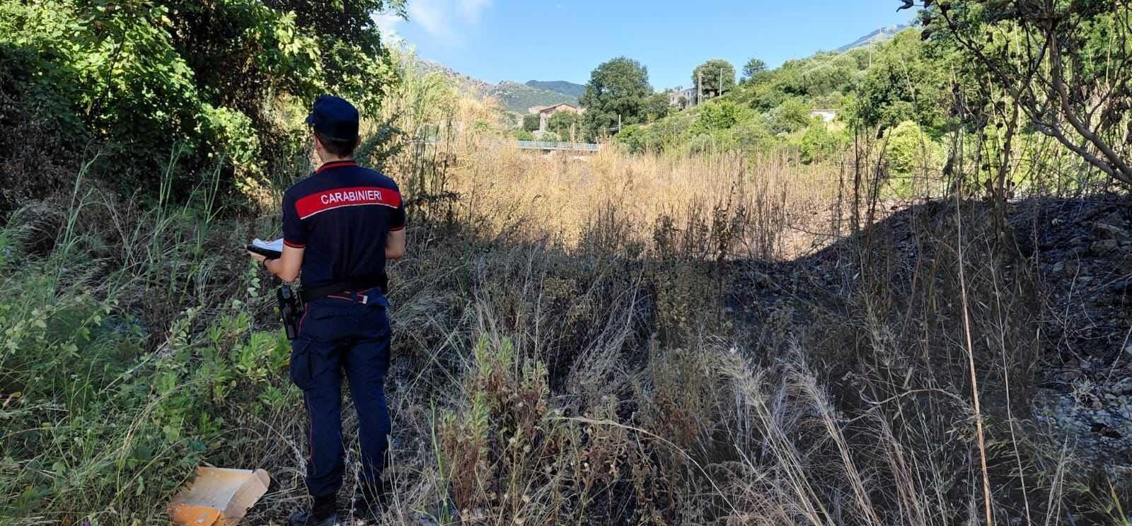 Sapri, incendio al torrente Brizzi, possibile natura colposa: scoperta occupazione abusiva