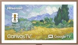 hisense 50-inch hi-qled s7 canvastv against a white background