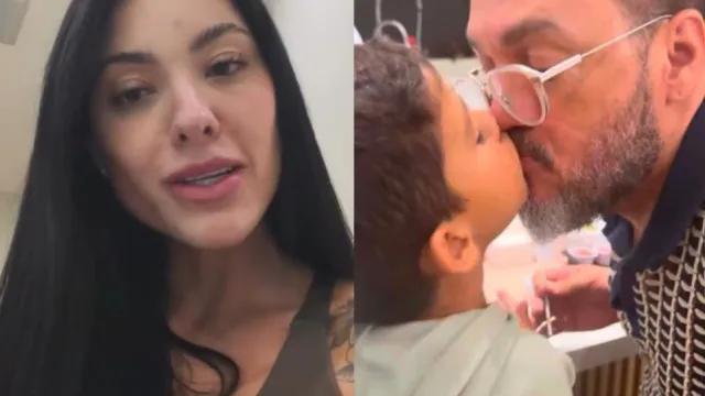 Rayane se pronuncia após polêmica envolvendo selinho de Belo em seu filho