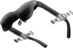 TCL Ray Neo Air 4 Pro smart glasses with breakout view of components