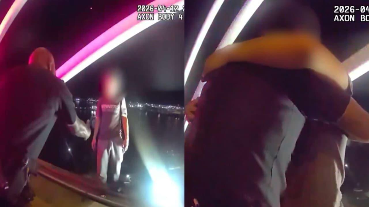 Policial faz oração e salva homem de pular de ponte nos EUA: “Deus poupou sua vida”