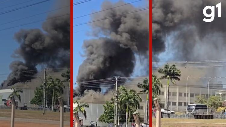 VÍDEO: prédio do IFMT pega fogo e destrói biblioteca e almoxarifado em MT