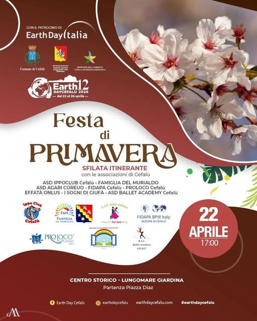 Earth Day Cefalù 2026 Le due coloratissime sfilate itineranti in programma: Mercoledì 22 aprile (56° Earth Day)... Ore 1...