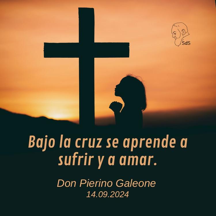 14.09.2024
Bajo la cruz se aprende a sufrir y a amar.

Padre Pierino Galeone