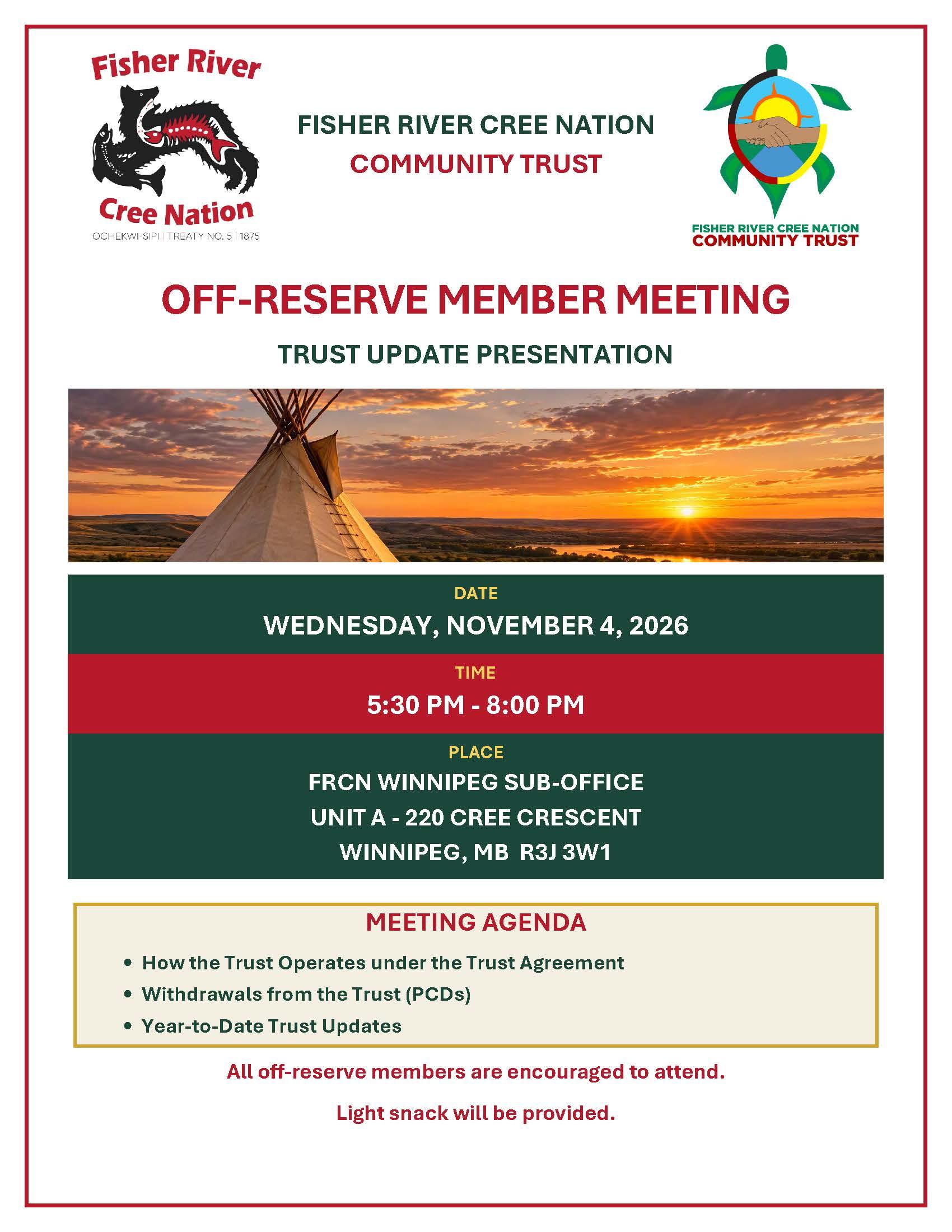 Community Trust Off-Reserve Member Meeting – November 4