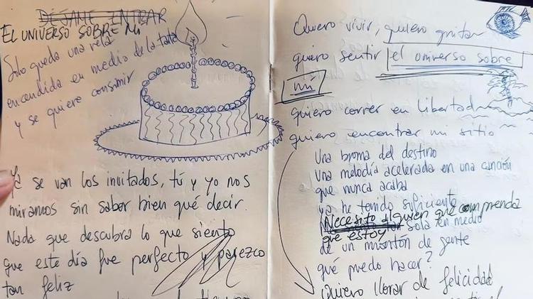 Una exposición muestra el manuscrito que desvela el desconocido título que iba a tener una de las canciones más famosas de Amaral
