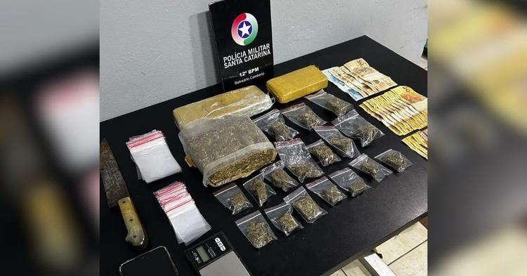 Casal é preso com mais de 1,5 kg de drogas durante operação em Camboriú