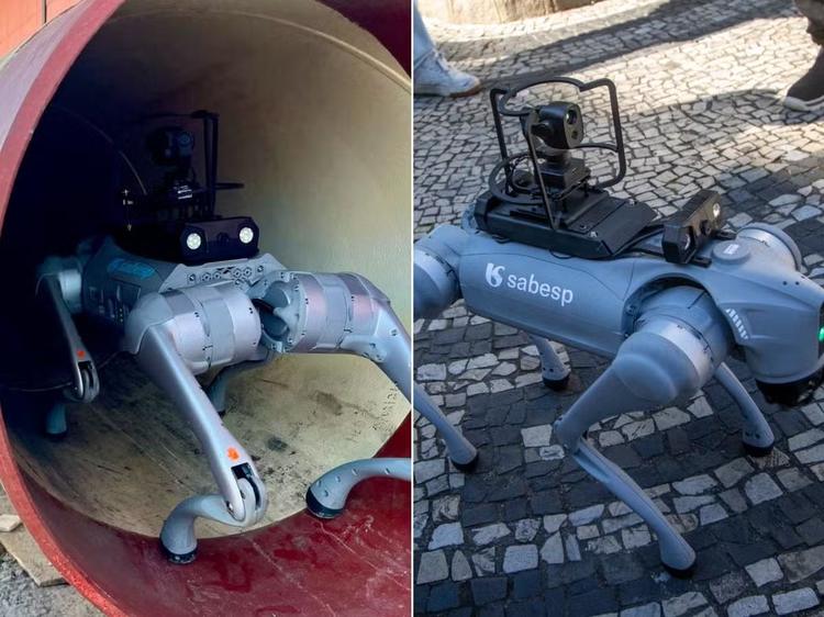 Cachorro-robô é enviado em missão por tubulações submersas e encara gases tóxicos no Porto de Santos