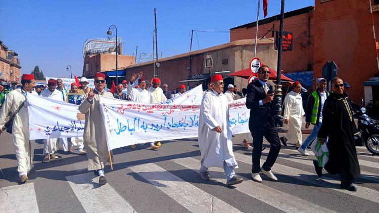 بالصور.. انطلاق المسيرات العمالية بمناسبة عيد الشغل بمراكش