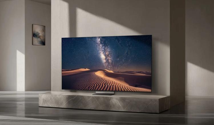 Samsung R95H TV on TV stand