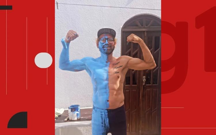 Baiano que pintou casa com cores da Argentina lamenta derrota na final: 'Hoje não vou trabalhar'