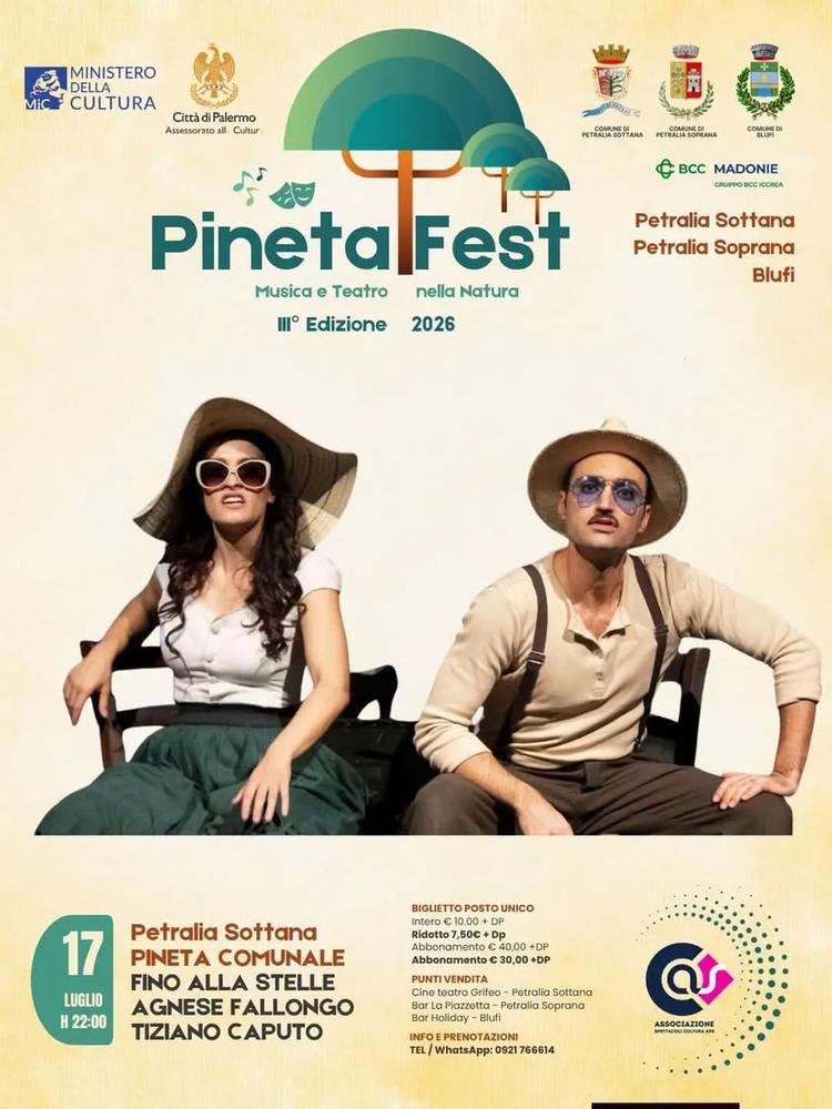 🌳PINETA FEST 2026🌳 🌟FINO ALLE STELLE🌟 di e con Agnese Fallongo & Tiziano Caputo  🗓 17 LUGLIO 2026 VENERDÌ  🕙 ore 2...