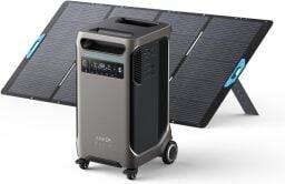 the anker solix f3800 with a solar panel