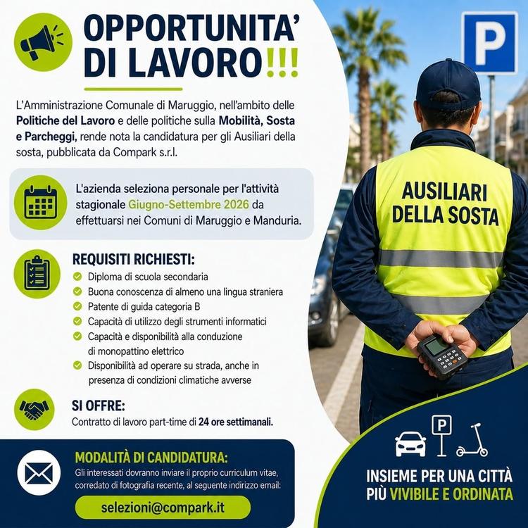 SCADENZA PRESENTAZIONE CURRICULUM VITAE: 04 MAGGIO 2026