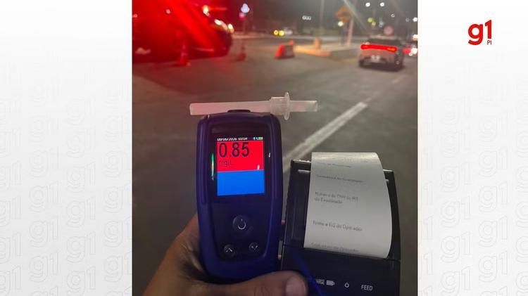 Motociclista bêbado é preso por pilotar na contramão no PI com nível de álcool três vezes acima do limite