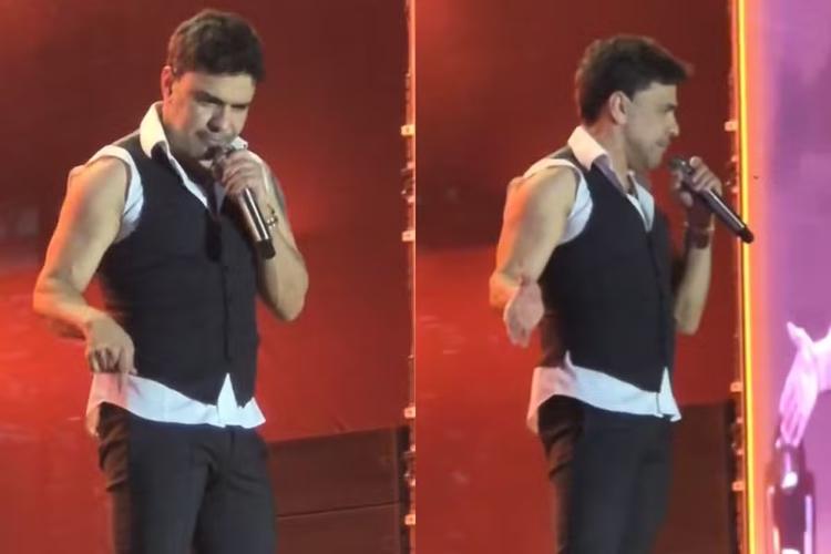 Zezé Di Camargo homenageia Rick durante show em MT e diz que cantor 'está do lado direito de Deus'