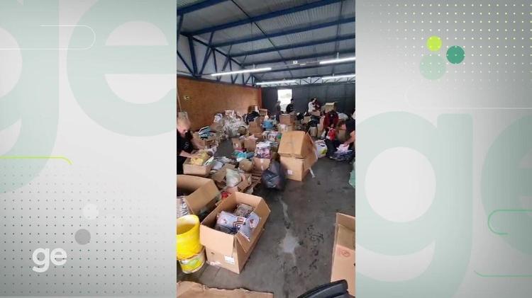 Velopark recebe doações e famílias desabrigadas pelas enchentes no RS