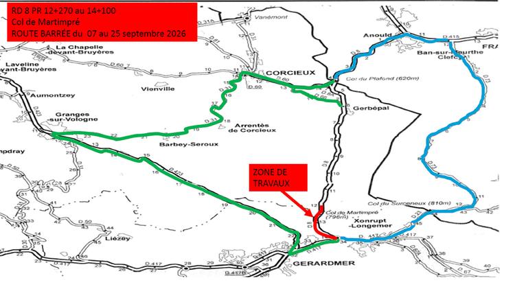 RD 8 : 620 000 € de travaux sur l’axe Xonrupt-Longemer/Anould