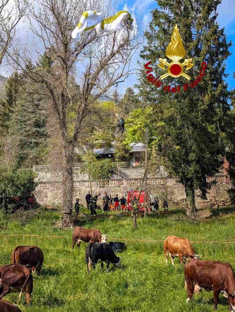 Vico Canavese parapendista precipitato