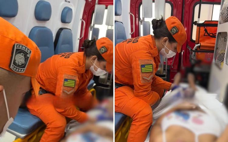 Recém-nascido é reanimado por bombeiro após nascer em banheiro de casa