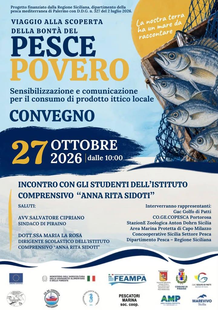 📌 Prosegue il progetto dedicato alla scoperta della bontà del pesce povero! Martedì 27 Ottobre, gli studenti dell’Istit...