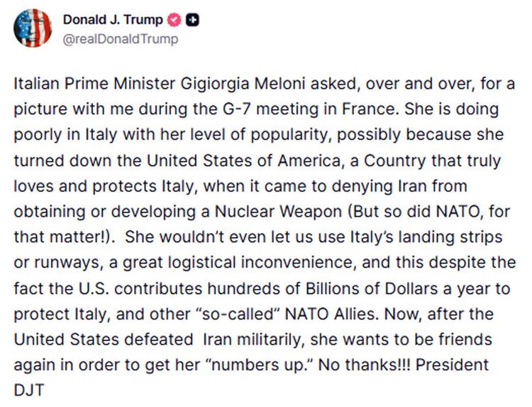 Prima "Giuseppi" ora "Gigiorgia": Trump sbaglia i nomi