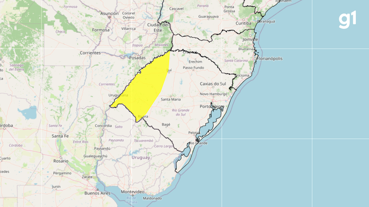 RS tem aviso de 'perigo potencial' para tempestades e semana de instabilidade
