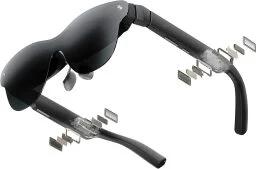 TCL Ray Neo glasses with breakout view of components