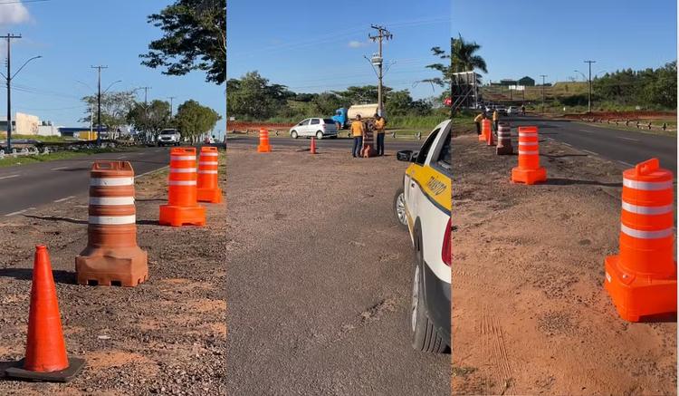 Começam as obras para conter cratera que interditou acesso a Osvaldo Cruz; via é interditada