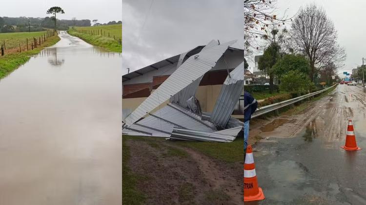 Chuvas provocam alagamentos, atingem casas e Inmet coloca SC em alerta de perigo para tempestades