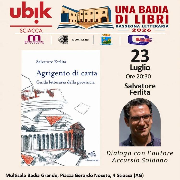 UNA BADIA DI LIBRI  Salvatore Ferlita presenta il suo ultimo saggio “Agrigento di carta”, guida letteraria della provinc...