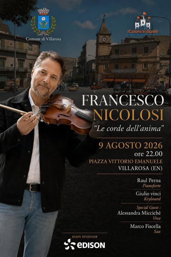 ✨“LE CORDE DELL’ANIMA” ✨ 🎻 Questa sera, 9 agosto alle ore 22:00, Piazza Vittorio Emanuele ospiterà il maestro Francesco...