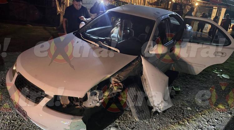 Conductor ebrio provoca choque múltiple en Jojutla y deja a una mujer prensada