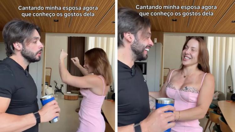 Influenciador diverte com cantadas para a esposa a partir dos gostos dela: 'Fatura de cartão de crédito é feita para pagar'