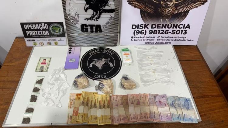Suspeito de tráfico é preso com drogas escondidas em quintal em Macapá