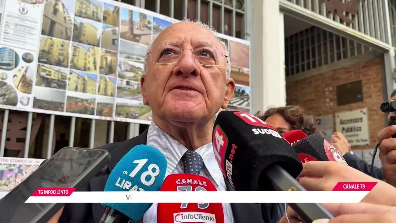 Salerno, il rione Fornelle rinasce: conclusi gli interventi, De Luca tra i residenti