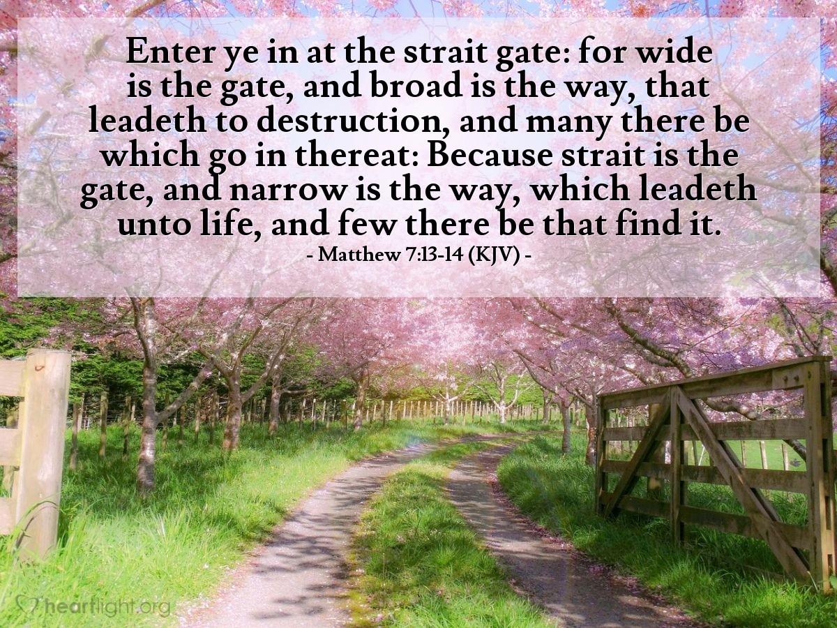 Today's Verse - Matthew 7:13-14 (KJV)