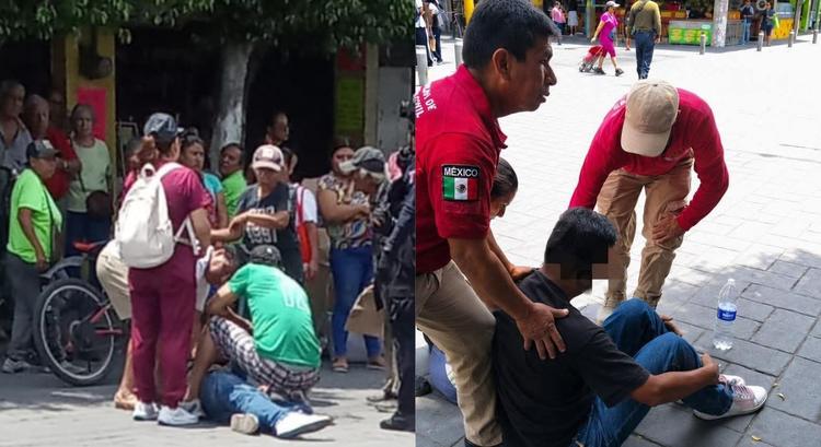 Ciclista de la tercera edad es atropellado en el Centro de Jojutla y convulsiona en plena calle