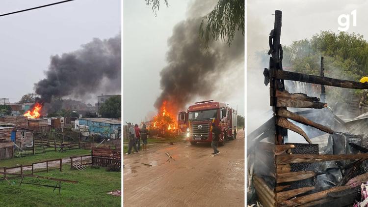 Casa pega fogo após ser atingida por raio no RS, dizem bombeiros