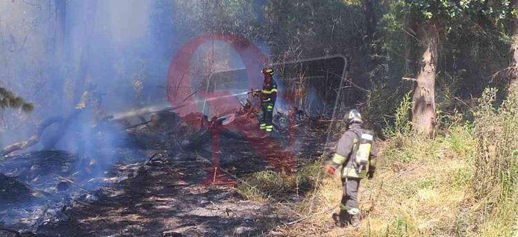 strambino incendio boschivo